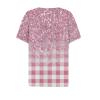 FQZWONG Short Sleeve Shirts for Women,Womens Summer Tops Blusas Casuales De Mujer Bonitas Fashion V Neck T Shirts Classic Graphic Tees Dressy Casual Ladies Button Down Blouses Clothes (Light Pink,XXL) view 4