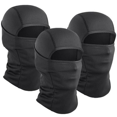 AXBXCX 3 Pieces Balaclava Face Mask Men Women, Breathable Ski Mask Full Face Mask Summer for Motorcycle Fishing Skiing Black
