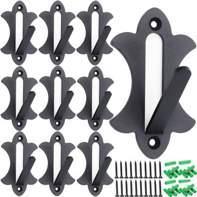 Mount Skull Hanger European Mount Bone Bracket Trophy Mounts for Hanging Deer, Aoudad, Bear, Buffalo, Pronghorn, Alligator Skulls, Mule Antelope Coyote and Game Animals (Black 10 Pack)
