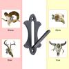 Mount Skull Hanger European Mount Bone Bracket Trophy Mounts for Hanging Deer, Aoudad, Bear, Buffalo, Pronghorn, Alligator Skulls, Mule Antelope Coyote and Game Animals (Black 10 Pack) view 3