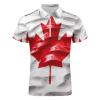 Canada Flag Polo Shirts for Men Zip Up Short Sleeve Golf Shirt Casual Collared T Shirt 2XL view 4