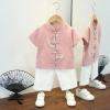 JIMINISO Cotton Linen Embroidered Tang Suit Chinese Clothes Tai Chi Uniform Blouse Pants view 3