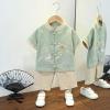 JIMINISO Cotton Linen Embroidered Tang Suit Chinese Clothes Tai Chi Uniform Blouse Pants view 4