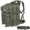 RooPoke 45L Large Tactical Backpack For Men Military Army Assault Pack Highland Backpacks, Molle Daypack 3 Day Bug Out Bag Hiking Camping Outdoor Rucksack,Green view 1