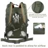 RooPoke 45L Large Tactical Backpack For Men Military Army Assault Pack Highland Backpacks, Molle Daypack 3 Day Bug Out Bag Hiking Camping Outdoor Rucksack,Green view 4