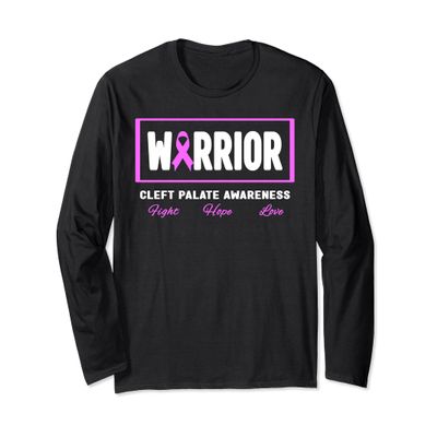Cleft Palate Warrior Shirt - Cleft Palate Awareness Long Sleeve T-Shirt