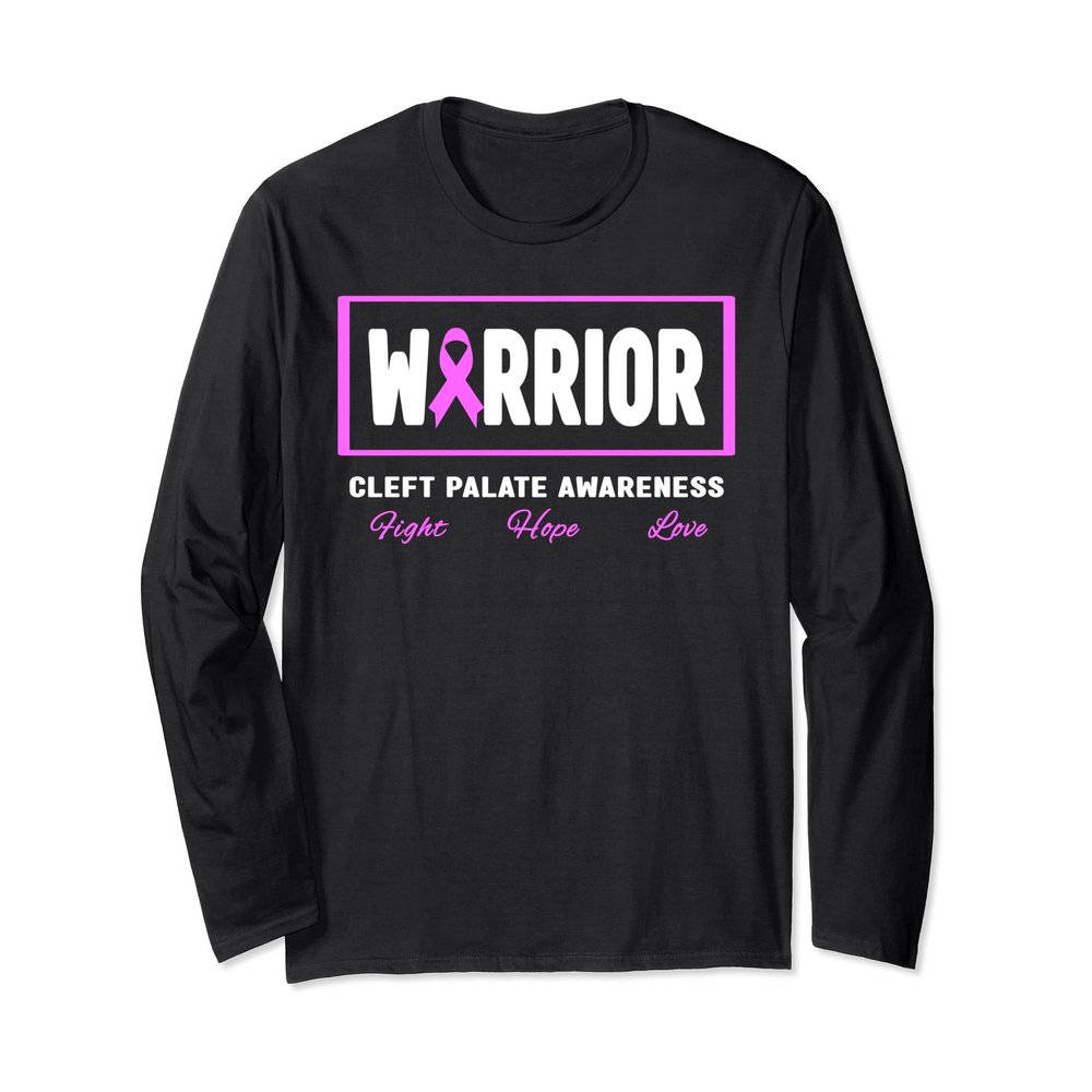 Cleft Palate Warrior Shirt - Cleft Palate Awareness Long Sleeve T-Shirt
