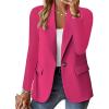 Weinexra Women's Blazer Open Front Casual Bussiness Blazers Notch Collar Work Office Suit Jackets Long Sleeve Lapel Jacket view 1