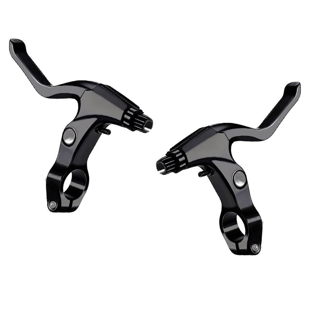 NineFit Basics A Pair Bicycle Brake Lever Bike Brake Handle Bike Brake Levers of Universal Aluminum Alloy Bike Cycling Equipment Accessory for Mountain Road Folding Mountain Kids Bike 2.2cm Diameter (Black)