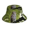 Owl Tree Branches Print Wide Brim Foldable,Sun Bucket Hat,Summer Sun Beach Fishing Cap for Men and Women Fisherman view 1