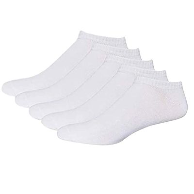 5 Pairs Ankle Athletic Running Socks Low Cut Sports Tab Socks for Men and Women Women's Ankle Running (White, One Size)