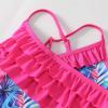 Girls Swimsuit Cute Ruffled Spaghetti Strap Swimwear uick Dry Bathing Suit Kids Girls Summer (Hot Pink, 7-8 Years) view 3