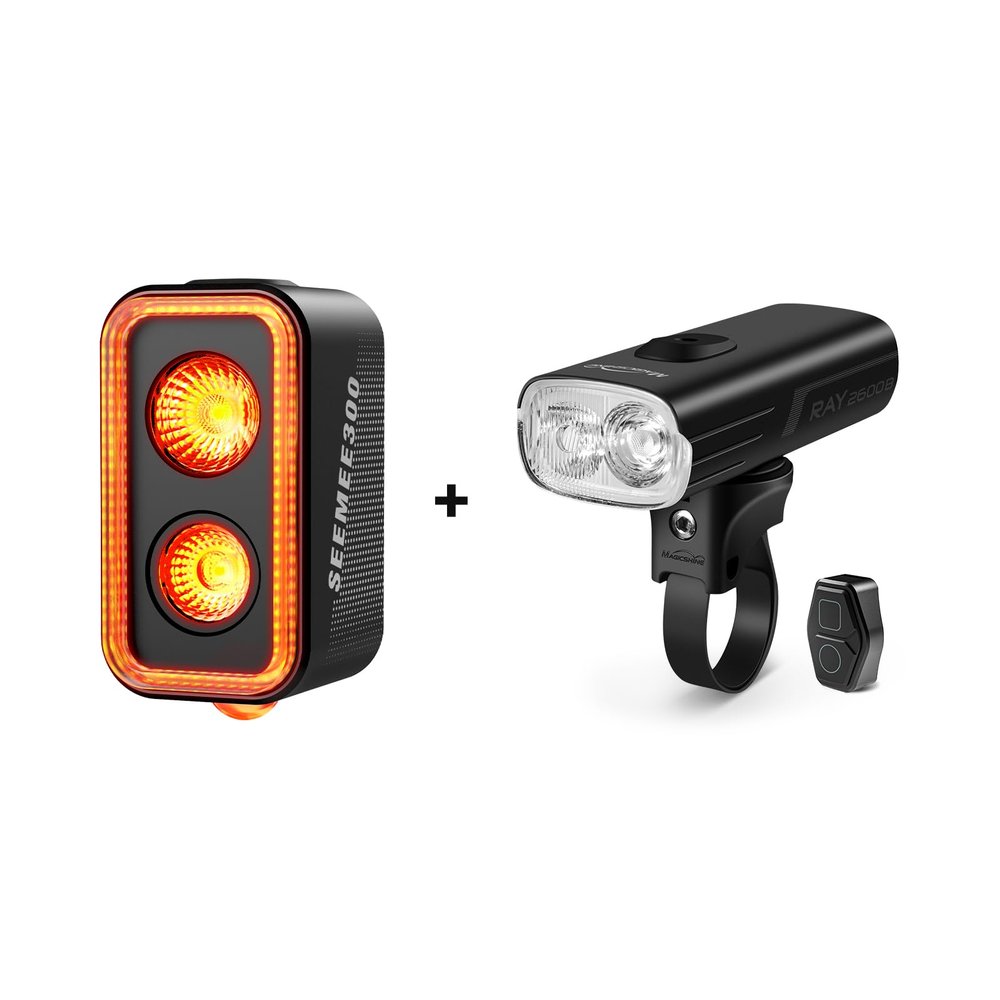 Magicshine SEEMEE 300 Bike Taillight,300 Lumen Bike Tail Light,RAY 2600B Bicycle Light,USB-C Fast Charging IPX6 Waterproof