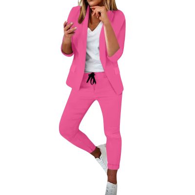 Lainuyoah Women Suit Sets For Work 2025 Fall Two Piece Blazer Jacket and Pencil Pants Business Casual Office Formal Outfits