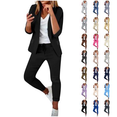 Lainuyoah Women Suit Sets For Work 2025 Fall Two Piece Blazer Jacket and Pencil Pants Business Casual Office Formal Outfits