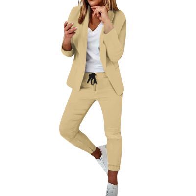 Lainuyoah Women Suit Sets For Work 2025 Fall Two Piece Blazer Jacket and Pencil Pants Business Casual Office Formal Outfits