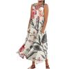 Women Summer Dresses Casual Sleeveless Maxi Dresses Cute Floral Long Dress Wedding Guest Dress view 1