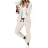 Lainuyoah Women Suit Sets For Work 2025 Fall Two Piece Blazer Jacket and Pencil Pants Business Casual Office Formal Outfits view 1