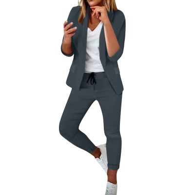 Lainuyoah Women Suit Sets For Work 2025 Fall Two Piece Blazer Jacket and Pencil Pants Business Casual Office Formal Outfits