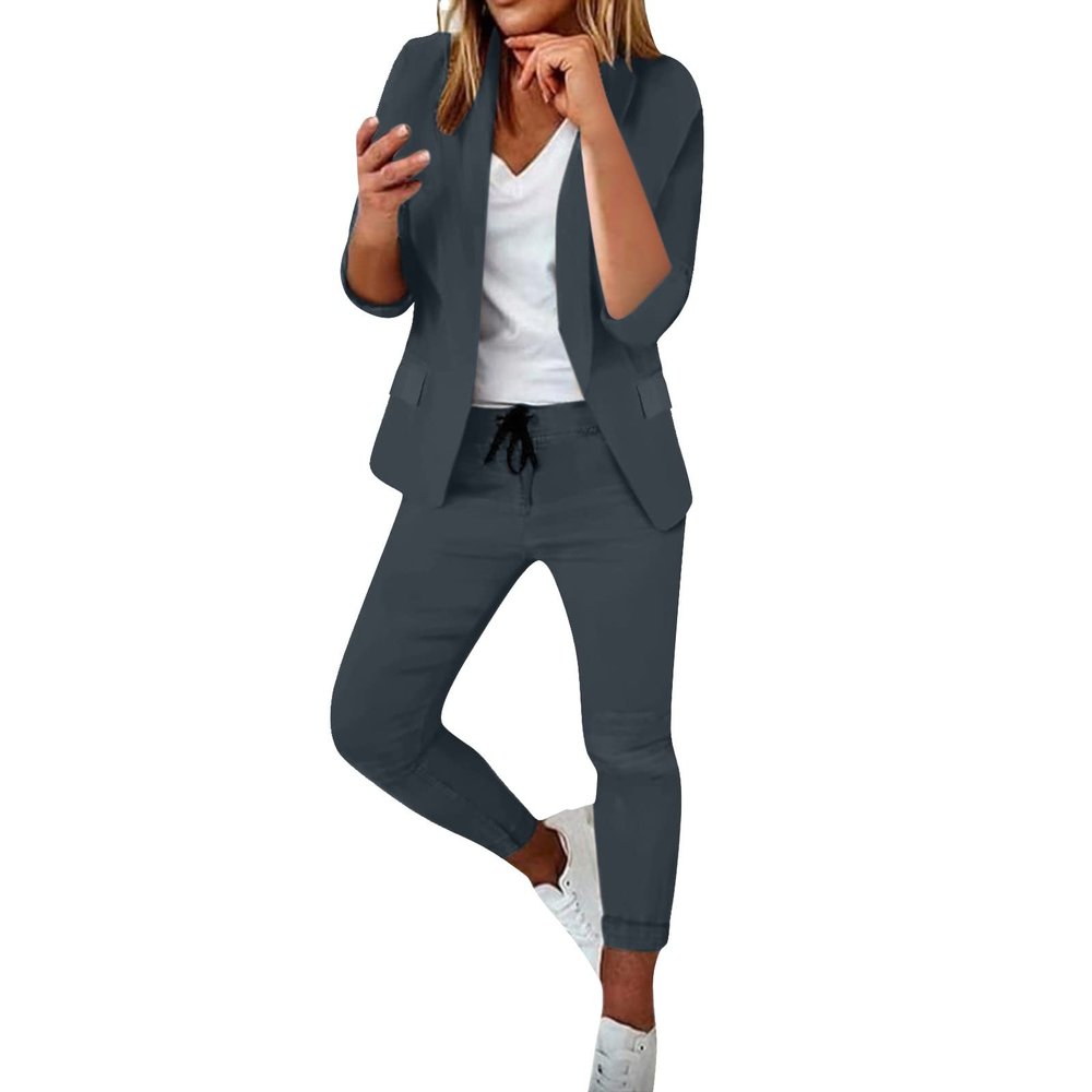 Lainuyoah Women Suit Sets For Work 2025 Fall Two Piece Blazer Jacket and Pencil Pants Business Casual Office Formal Outfits