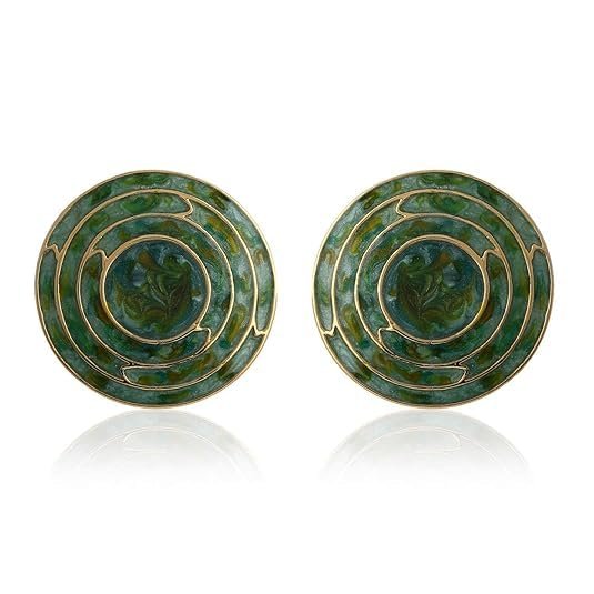 NineFit Basics Earrings for Women (pack of 1),gives you a trendy & stylish look, For Engagement, Wedding, Anniversary, Birthday,Non-Precious Metal, Green