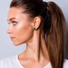 NineFit Basics Earrings for Women (pack of 1),gives you a trendy & stylish look, For Engagement, Wedding, Anniversary, Birthday,Non-Precious Metal, Green view 3