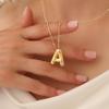 Bubble Letter Necklace Gold Initial Necklaces for Women Puffy A-Z Letter Pendant Balloon Initial Charm Necklace Trendy Jewelry Stocking Stuff Birthday Christmas Gifts for Friends Valentines Day Gifts for Her view 3