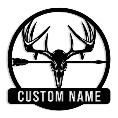 Custom Metal Antler Monogram | Antler Decorations | Deer Hunter Gifts | Deer Name Signs | Father's Day Gifts | Antler Decorations | Gifts for Him | Outdoor Decorations (Style-1)