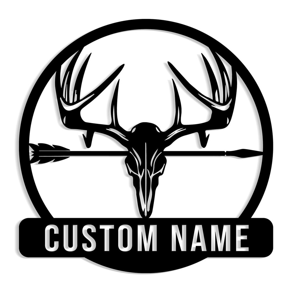 Custom Metal Antler Monogram | Antler Decorations | Deer Hunter Gifts | Deer Name Signs | Father's Day Gifts | Antler Decorations | Gifts for Him | Outdoor Decorations (Style-1)
