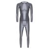 Freebily Men's 2Pcs Nylon Long Sleeves Undershirts with Skinny Tights Leggings Shapewear Costume Dark Grey X-Large view 3