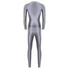 Freebily Men's 2Pcs Nylon Long Sleeves Undershirts with Skinny Tights Leggings Shapewear Costume Dark Grey X-Large view 4