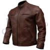 Combo Gift Set Offer for Men | Original Lambskin | Brown Leather Jacket & Free Wallet (MARIAH Diamond Miami Cafe Racer D-968378, US, Alpha, X-Large, Regular, Regular) view 3