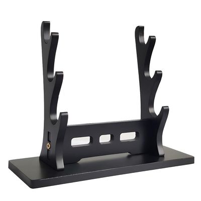 SEEMINESALE Katana Stand,3-Tier Samurai Sword Stand,Sword Holder,Cosplay Blade Rack,Lightsaber Display Stand,Sword Mountain Knife Base(3 Tier Black)