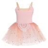 AFAVOM Ballet Leotards for Girls Lace Flower Camisole Leotard Skirted Performance Swan Lake Ballet Dance Dress Glitter Ballerina Dancewear for Toddler Kids Teen Girls with Armbands Pink 9-10 Years view 2