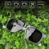 Joopin Oversized Square Sunglasses Polarized Sun Glasses UV400 Shades for Women Men Unisex (Clear Grey Black) view 4