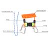 gernie Diving Lanyard, Heavy Duty Stainless Steel Spring Coiled Lanyard with Quick Release Buckle, Diving Coil Landyard, Stainless Steel Spring Coiled Camera Lanyard (Orange) view 3