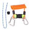 gernie Diving Lanyard, Heavy Duty Stainless Steel Spring Coiled Lanyard with Quick Release Buckle, Diving Coil Landyard, Stainless Steel Spring Coiled Camera Lanyard (Orange) view 4