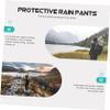 Anneome Adult Rain Pants Double Breathable Hiking and Cycling Pants Tear-Resistant Outdoor Gear for Camping Fishing and Outdoor Activities Pockets Black view 2