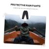 Anneome Adult Rain Pants Double Breathable Hiking and Cycling Pants Tear-Resistant Outdoor Gear for Camping Fishing and Outdoor Activities Pockets Black view 3