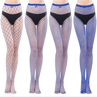 4 pieces of women's fishing net tight pants, super elastic mesh stockings, Gothic pantyhose, party club dance sexy lingerie