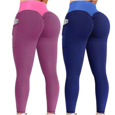 2PCS Womens Leggings High Waisted Plus Size Scrunch Butt Lifting Workout Leggings for Women Seamless High Waisted Tummy Control Yoga Pants Gym Compression Tights
