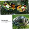 Anneome 5pcs Outdoor Camping Cookware Set Stainless Steel Tableware for Hiking Picnic and Mountaineering Includes Saucepans and Cups Easy to Clean and view 4