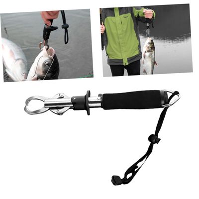 BCOATH 2pcs Stainless Steel Fish Grippers High Strength Fishing Pliers Portable Lip Grip Holders Scale