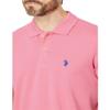 U.S. Polo ASSN. Men's Slim Fit Solid Pique Polo Shirt, Pink Movement, X-Large view 3