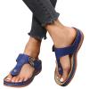 Orthopedic Sandals for Women,Wedge Sandals for Women Dressy Summer Comfortable Walking Sandals with Arch Support Slip on Cushion Footbed Flip Flops Casual Anti-Slip Breathable Flat Slippers view 1