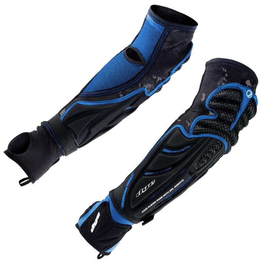 DYE Elbow Pads Dyecam Black (Black/Cyan, XLarge)