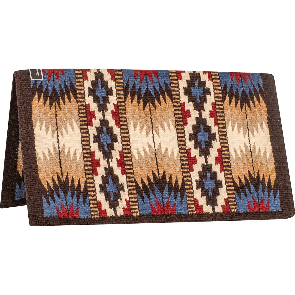 Classic Equine Woven Wool 34x38 Saddle Blanket Coffeeblue