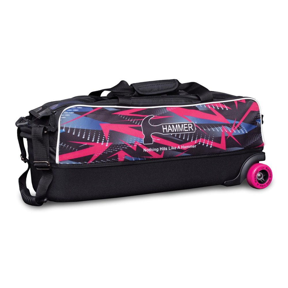 Hammer Pink Arrows Triple Tote Bowling Bag