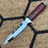 Custom Handmade Hunting Dagger Knife,440C Blade Fixed Blade Knife with Leather Sheath view 3
