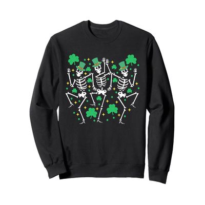 Irish Skeleton Dance Crew Funny St. Patrick's Day Adult Kids Sweatshirt